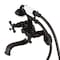 Kingston Brass KS226ORB Wall Mount Tub Faucet with Hand Shower, Oil Rubbed Bronze KS226ORB - alternate 1